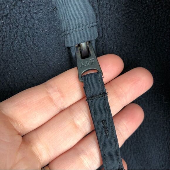 Abercrombie & Fitch Mens Fleece Half Zip‎ Pullover Black Size Large - Picture 8 of 10